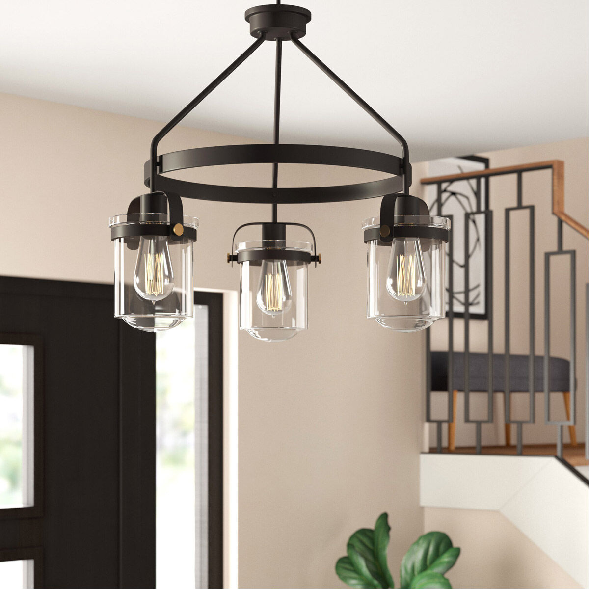 Designers Fountain Jaxon 3 Light Chandelier 90683 ORB